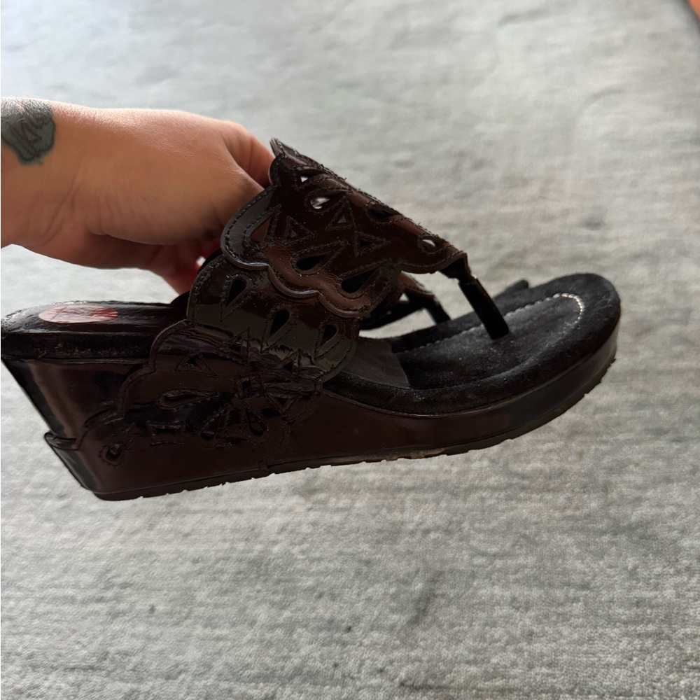Donald J. Pliner Black Wedges - Picture 2 of 5